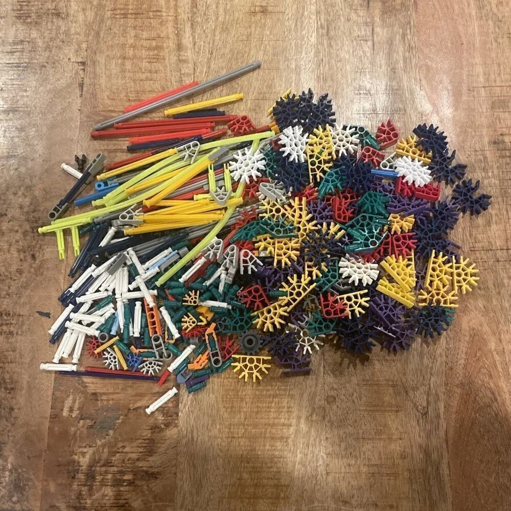 KNEX Rods & Connectors Random Mixed K'nex Replacement Parts Pieces Lot 1 lb 5 oz